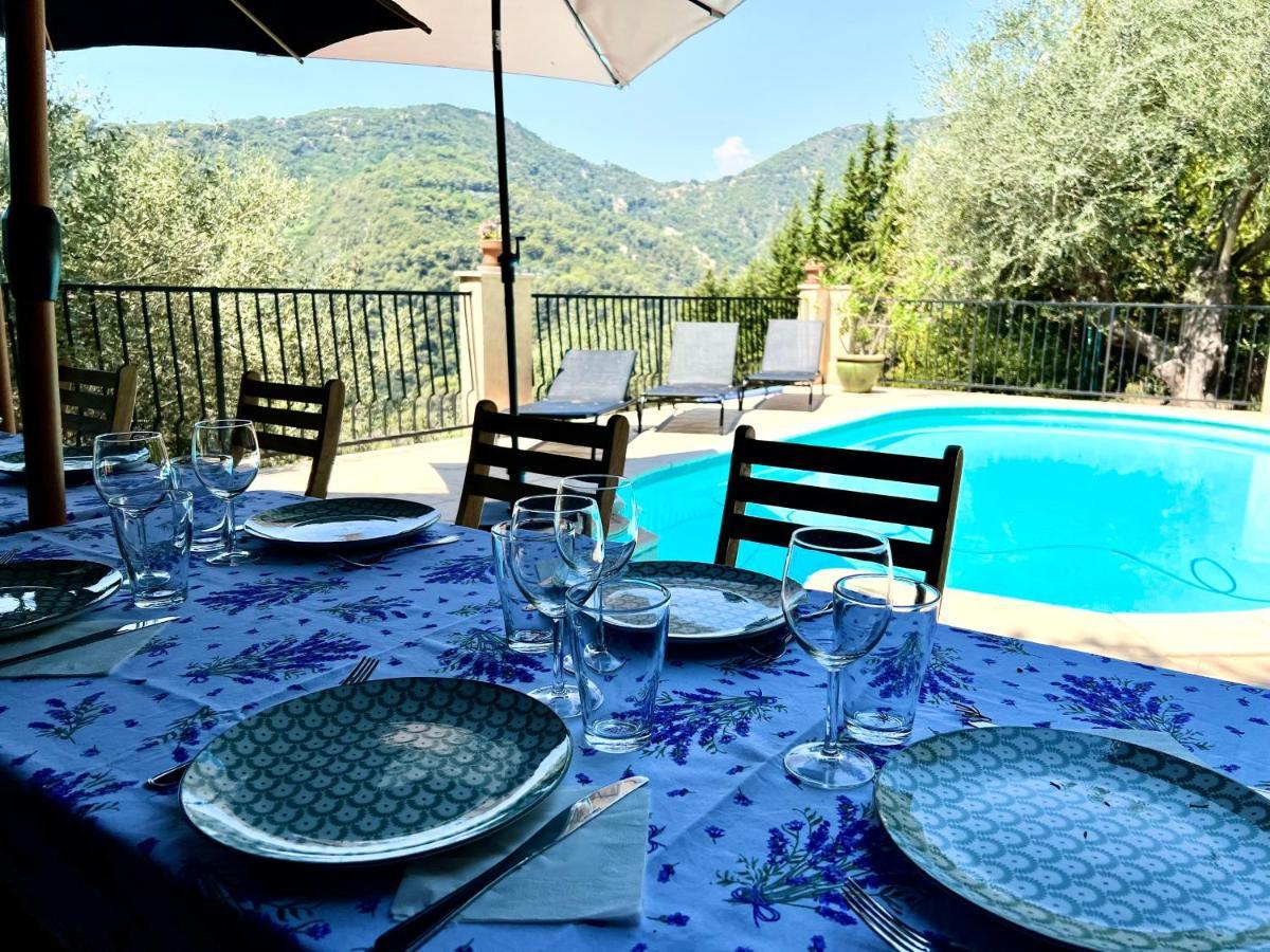 Entre Nice Et Monaco Grande Villa Avec Piscine Privee 12 Personnes Drap Exterior foto