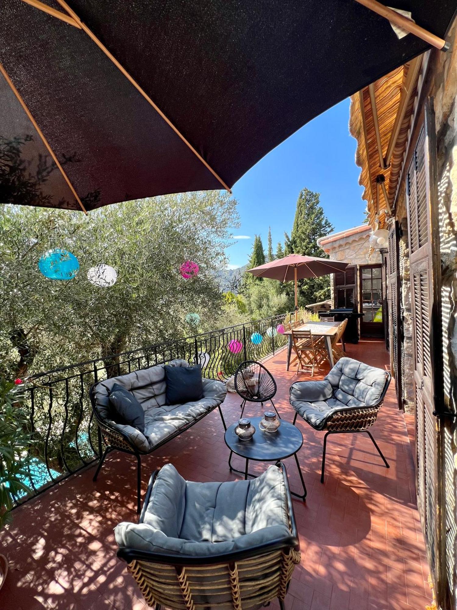 Entre Nice Et Monaco Grande Villa Avec Piscine Privee 12 Personnes Drap Exterior foto